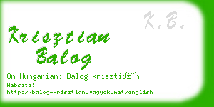 krisztian balog business card